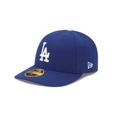 Blue Los Angeles Dodgers Hat - New Era MLB Authentic Collection Low Profile 59FIFTY Fitted Caps USA7289146